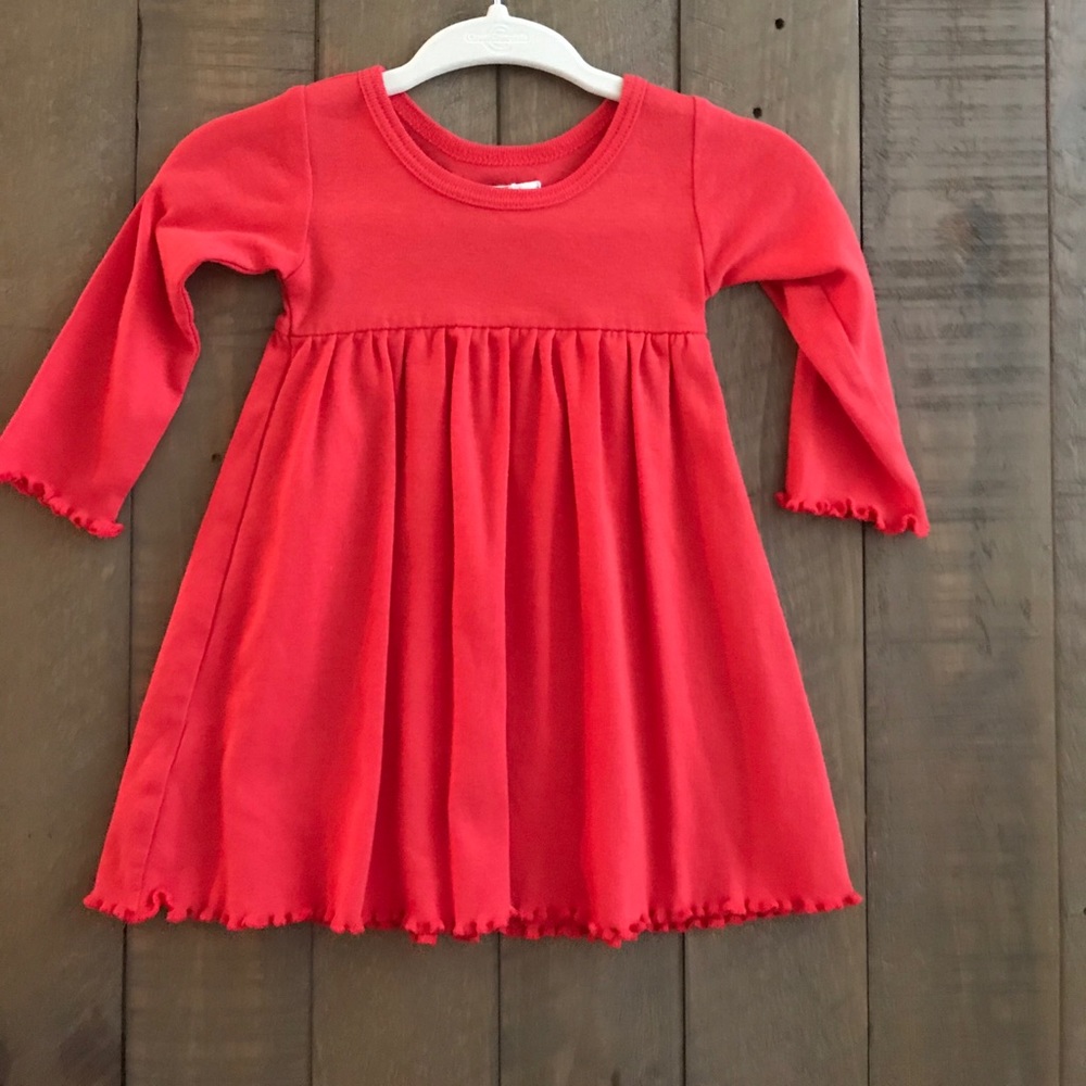 3-6m simple red dress